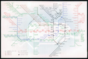 1939 Original Vintage LONDON UNDERGROUND TUBE MAP No 2 by Schleger (LM47A)