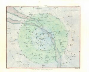 1822 Antique Engraving CELESTIAL CONSTELLATION PRINCIPAL STARS (CA-1)