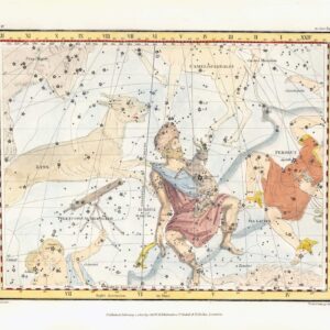 1822 Antique Engraving CELESTIAL CONSTELLATION LYNX AURIGA PERSEUS (CA-20)