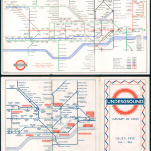 1946 Early original vintage LONDON UNDERGROUND MAP by Harry Beck (LM46/17/18)