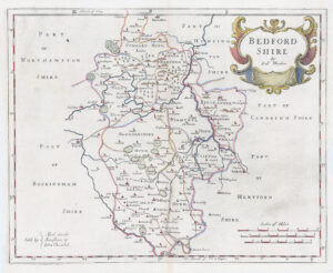 1695 1st Edition BEDFORDSHIRE original antique Map by Robert Morden (LM32-61)