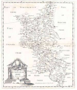 1695 Antique 1st Issue Map of BUCKINGHAMSHIRE by Robert Morden (GSM38)