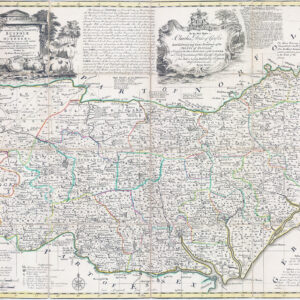 c1762 Antique Folding ACCURATE MAP OF THE COUNTY OF SUFFOLK Bowen (LM50-11)