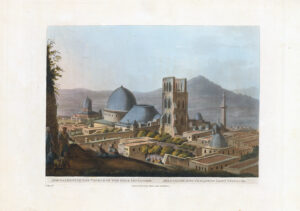 1804 Original Antique Aquatint Jerusalem CHURCH OF THE HOLY SEPULCHRE Mayer (VP19)