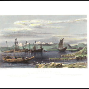 1835 Antique Print View MIDDLE EAST Thubare Saudi Arabia (IC3-95)