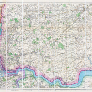 1903 Large antique folding Map EAST LONDON STRATFORD BARKING Essex