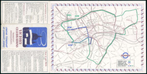 1946 Original Vintage Transport Map VICTORY CELEBRATIONS LONDON & Guide