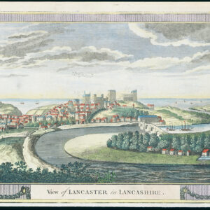 1787 Antique Print VIEW OF LANCASTER in LANCASHIRE Hogg (LP1-31)