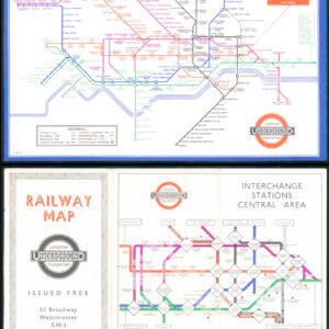 1935 Original Vintage LONDON UNDERGROUND RAILWAY MAP No 1 Harry Beck (LTM11/12)