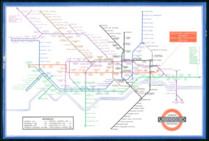 1934 Original Vintage Rare LONDON UNDERGROUND TUBE MAP No 2 Harry BECK (LM54)