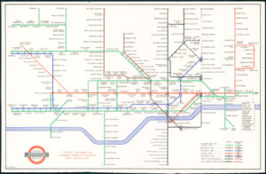 1946 Rare Original vintage LONDON UNDERGROUND MAP No 1 by Harry Beck (LM54)