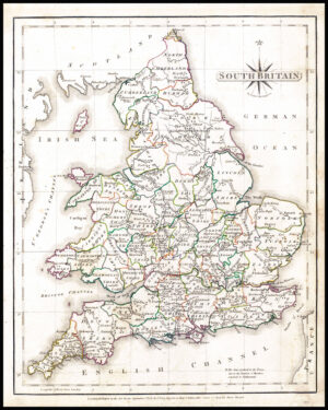 1787 Original Antique Map of ENGLAND & WALES South Britain by John Cary (CSM4/1)