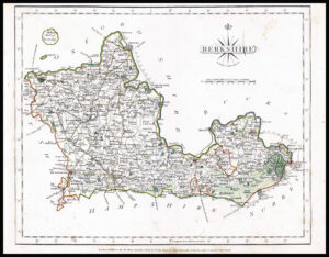 1787 Original Antique Map of BERKSHIRE by John Cary (CSM4/3)