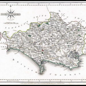 1787 Original Antique Map of DORSETSHIRE Dorset by John Cary (CSM4/9)
