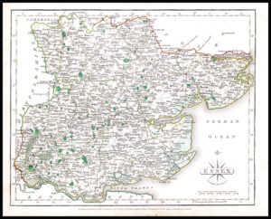 1787 Original Antique Map of ESSEX by John Cary (CSM4/11)