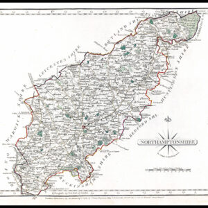 1787 Original Antique Map of NORTHAMPTONSHIRE by John Cary (CSM5/23)