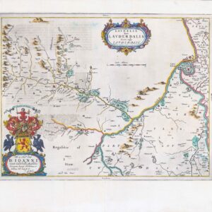 1654 LAUDELIA Sive LAUDERDALIA Lauderdale southern Scotland Map by BLAEU