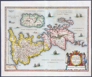 1646 Insularum Britannicarum Acurata British Isles Britain Antique Map Jansson Ortelius