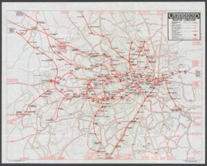 1924 Original antique UNDERGROUND MAP OF LONDON Waterlow & Sons (LM53)