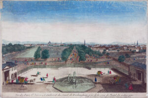 c1770 VUE DU PARE ST JAMES A LONDRES ET DU CANAL DE BUCKINGHAM London Optique