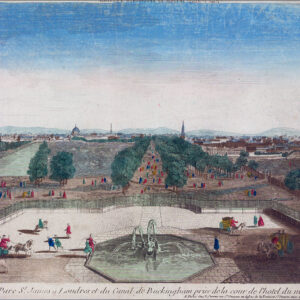 c1770 VUE DU PARE ST JAMES A LONDRES ET DU CANAL DE BUCKINGHAM London Optique