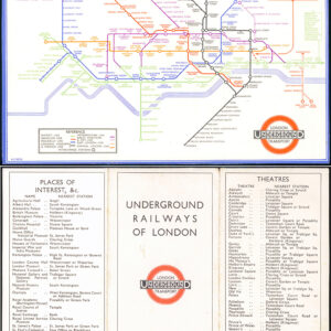 1933 Original Vintage LONDON UNDERGROUND MAP 1st Year HARRY BECK Design