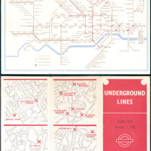 1940 Original Vintage LONDON UNDERGROUND LINES Map No 1 by Schleger (LM57)