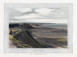 1823 Original antique aquatint WALMER CASTLE Kent by  Daniell