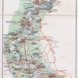 1896 BENNET'S MAP & GUIDE TO THE THAMES River OXFORD TO GRAVESEND London