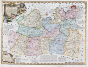 1762 Very large Accurate Map of the County of SURREY Emanuel Bowen (LM10)