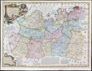 1762 Very large Accurate Map of the County of SURREY Emanuel Bowen (LM10)