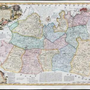 1762 Very large Accurate Map of the County of SURREY Emanuel Bowen (LM10)