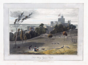 1823 Antique Print LORD HENRY SEYMOUR'S CASTLE NORRIS Isle of Wight