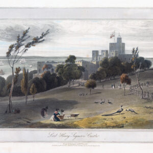 1823 Antique Print LORD HENRY SEYMOUR'S CASTLE NORRIS Isle of Wight