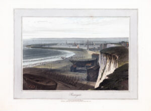 1823 Original antique aquatint RAMSGATE Kent by William Daniell