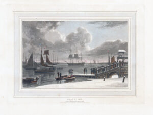 1810 Original Antique Aquatint GRAVESEND Kent by William Daniell
