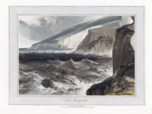 1823 Original Antique Aquatint NEAR BEACHEY HEAD Sussex William Daniell