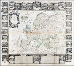 1740 L'EUROPE Dressée Sur les Nouvelles Observations Huge Wall Map NOLIN