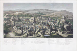 1800s Spectacular Large original PANORAMA DI GERUSALEMME Jerusalem print