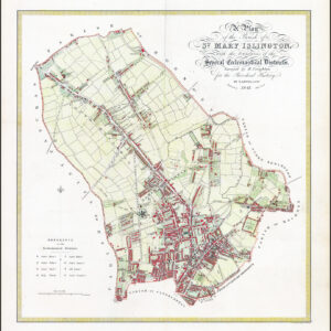 1841 A PLAN OF THE PARISH OF ST MARY ISLINGTON London Map Creighton