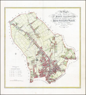1841 A PLAN OF THE PARISH OF ST MARY ISLINGTON London Map Creighton