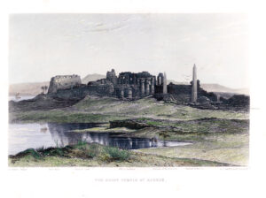 1886 Original Antique engraving THE GREAT TEMPLE AT KARNAK Egypt (SME12)
