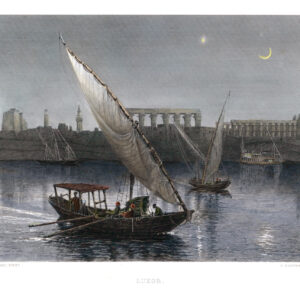 1886 Original Antique engraving of LUXOR in Egypt (SME13)