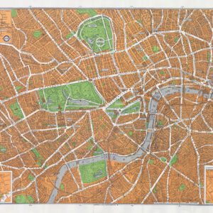 1936 An original Vintage PICTORIAL PLAN MAP OF LONDON by Geographia