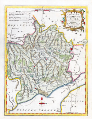 1764 Antique Map of MONMOUTHSHIRE by Thomas Kitchin (KCMc49)