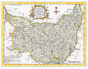 1764 Antique Map of SUFFOLK by Thomas Kitchin (KCMc33)