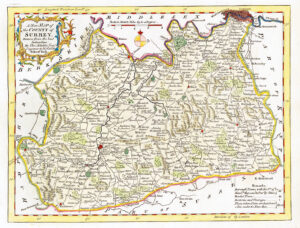 1764 Antique Map of SURREY by Thomas Kitchin (KCMc34)