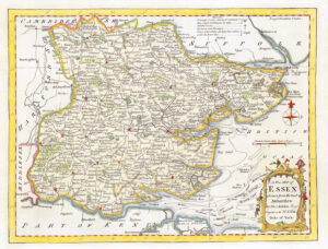 1764 Antique Map of ESSEX by Thomas Kitchin (KCMc12)