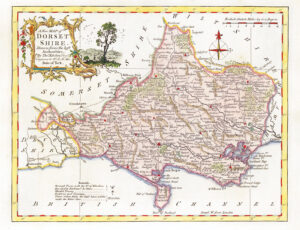 1764 Antique Map of DORSETSHIRE by Thomas Kitchin (KCMc10)