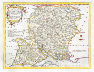 1764 Antique Map of HAMPSHIRE by Thomas Kitchin (KCMc14)